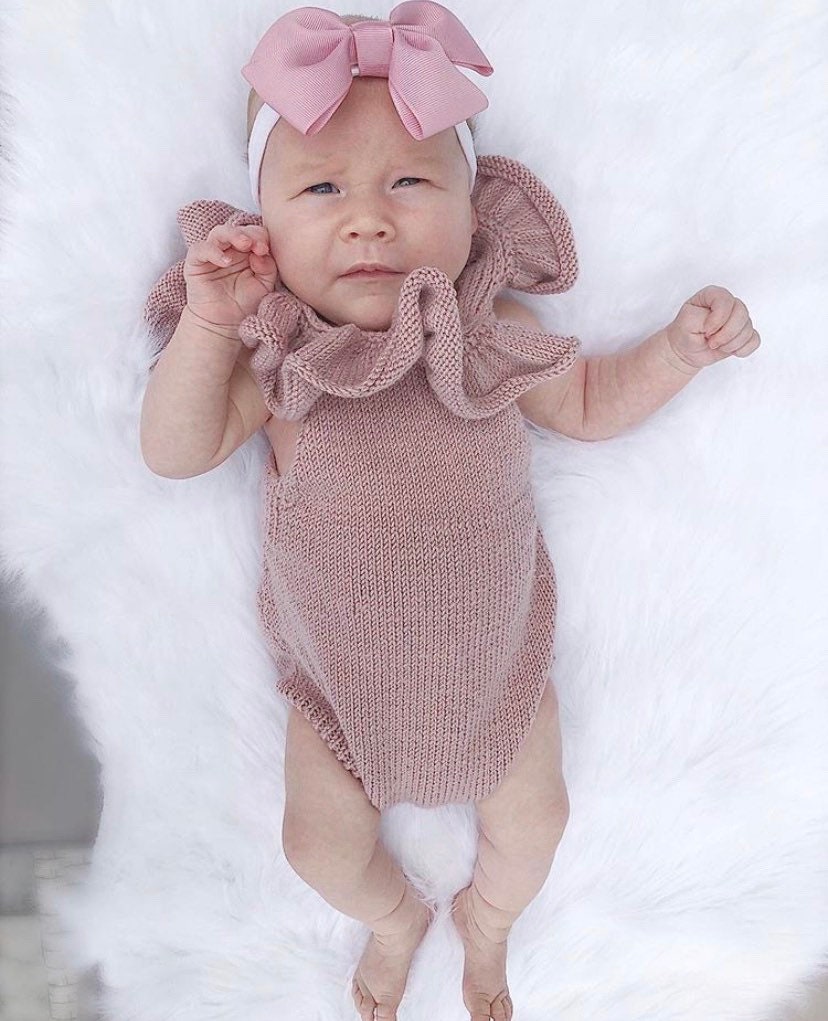 The Olive Ruffle Romper