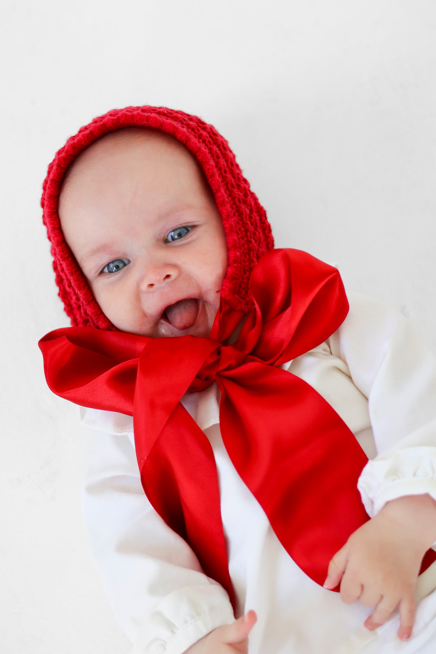 Christmas Vintage Elizabeth Bonnet / Satin Ribbon