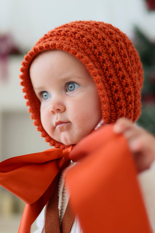 Pumpkin spice Vintage Elizabeth/Vintage Valencia Bonnet
